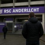 Sfeerbeeld rond het stadion van RSC Anderlecht in Brussel