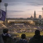 Sfeerbeeld van het Olympisch Stadion op het Kiel, thuis van Beerschot