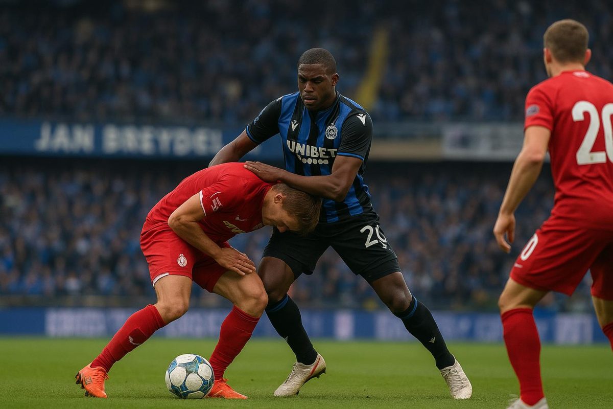 Wedstrijdbeeld in het Jan Breydelstadion tijdens Club Brugge tegen Standard