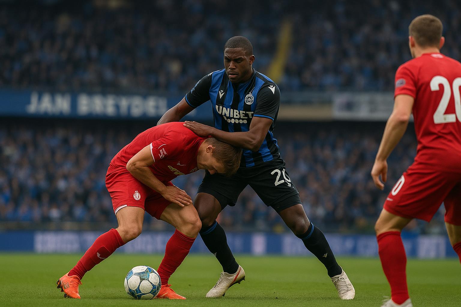 Wedstrijdbeeld in het Jan Breydelstadion tijdens Club Brugge tegen Standard