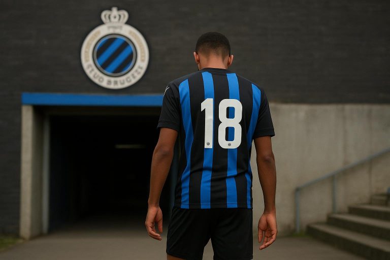 Aleksandar Stankovic in actie met Club Brugge in het Jan Breydelstadion