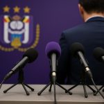 Kenneth Bornauw, CEO van RSC Anderlecht, tijdens een persmoment