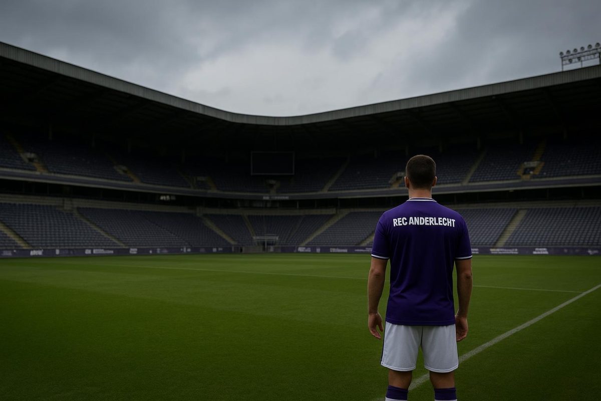 Sfeerbeeld in en rond het stadion van RSC Anderlecht tijdens een periode van bestuurlijke onrust