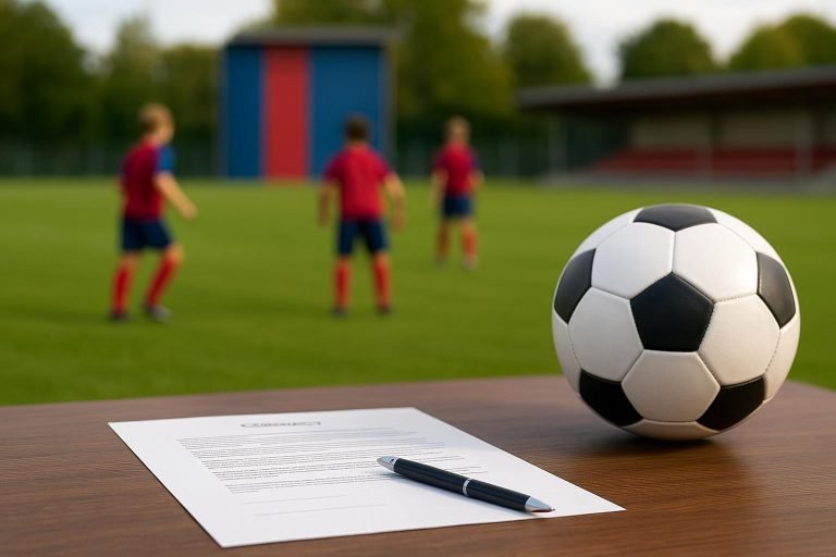 Sfeerbeeld van een jeugdtraining met neutrale focus, zonder herkenbare gezichten