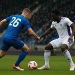 Wedstrijdbeeld van KRC Genk tegen RSC Anderlecht in de Jupiler Pro League