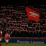 Sfeerbeeld in en rond een stadion bij een wedstrijd van Arsenal in de Premier League