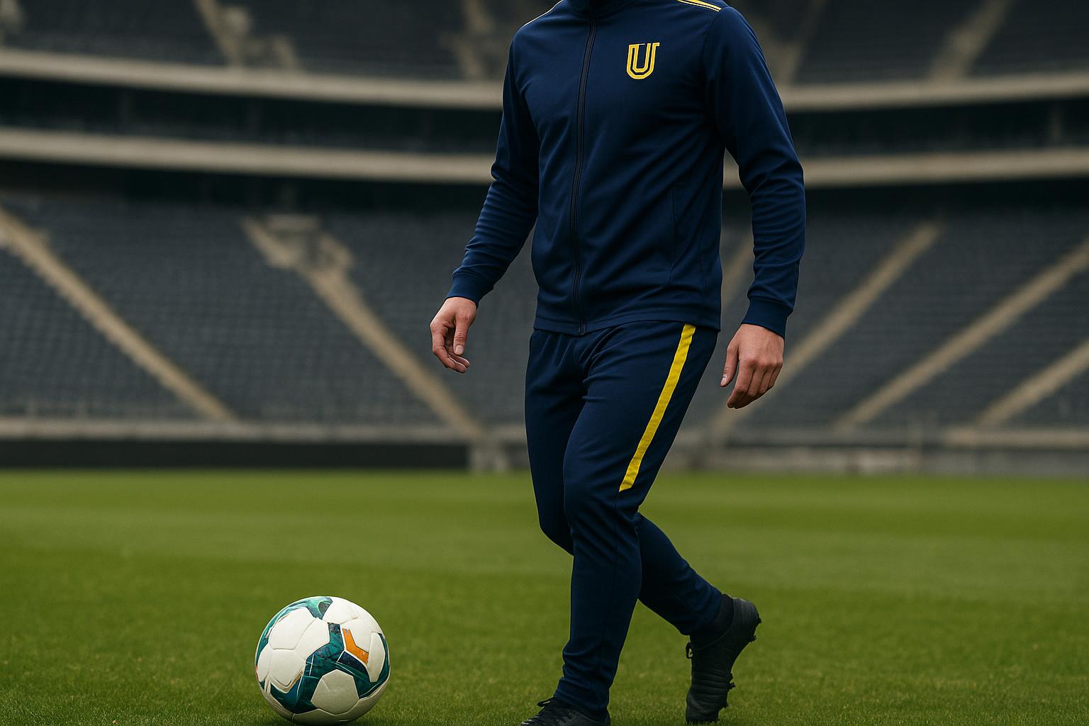 Ross Sykes van Union SG tijdens een training, gezien vanop de rug