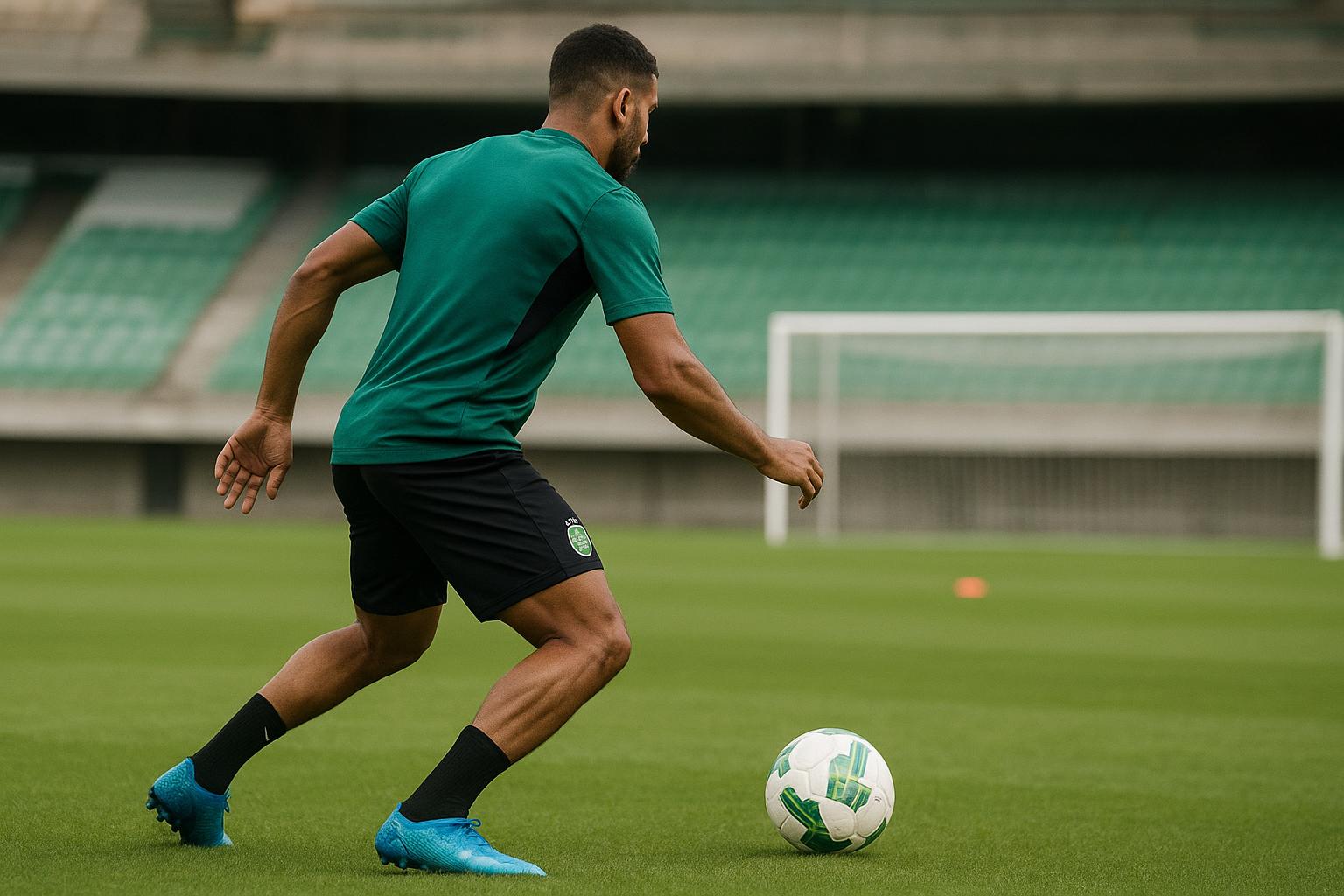 Zeno Debast van Sporting CP tijdens een trainingsmoment