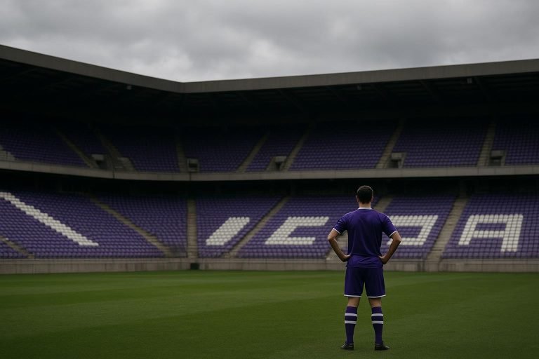 Sfeerbeeld in en rond het stadion van RSC Anderlecht tijdens een periode van onrust.