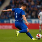 Jarne Steuckers van KRC Genk in actie tijdens de wedstrijd tegen RSC Anderlecht