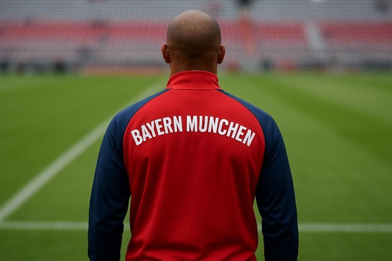 Vincent Kompany op het trainingsveld bij Bayern München