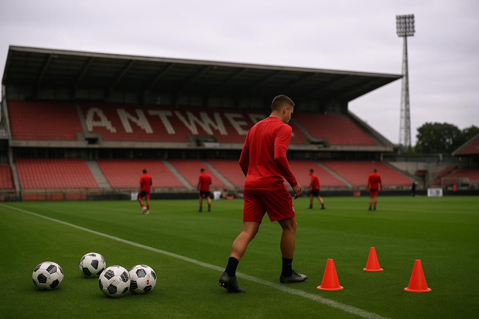 Sfeerbeeld aan het Bosuilstadion in aanloop naar Antwerp tegen Anderlecht in de Beker van België