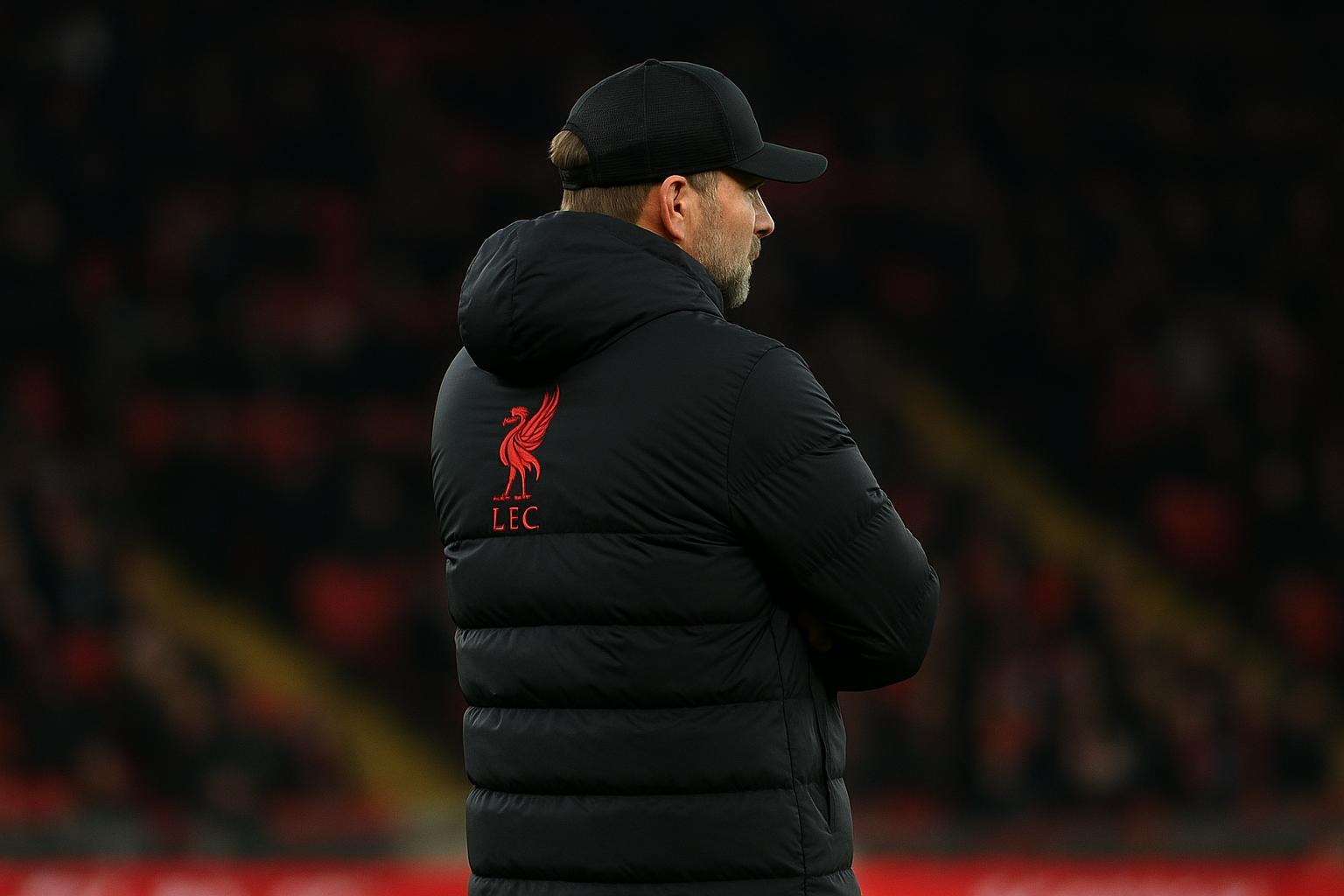 Arne Slot langs de zijlijn bij Liverpool tijdens een Premier League-wedstrijd