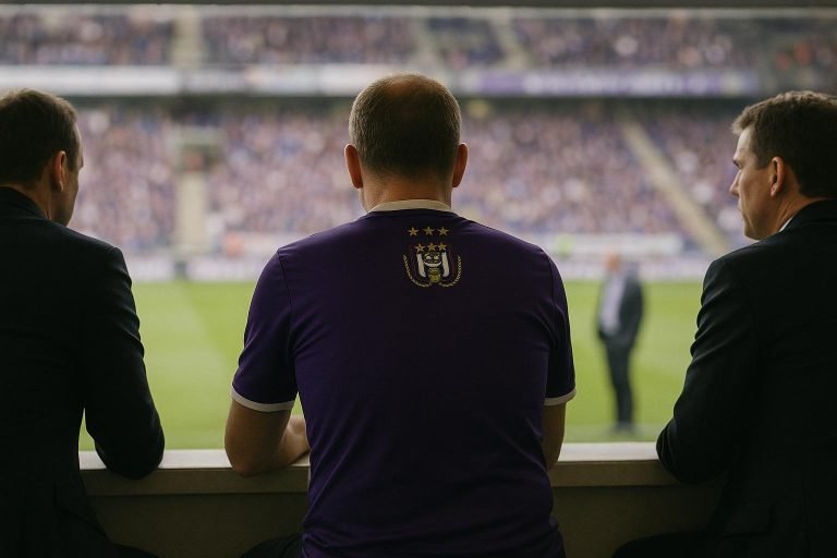 Marc Coucke in het Lotto Park tijdens een moeilijke periode bij RSC Anderlecht