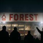 Sfeerbeeld rond het stadion van Nottingham Forest op een wedstrijddag