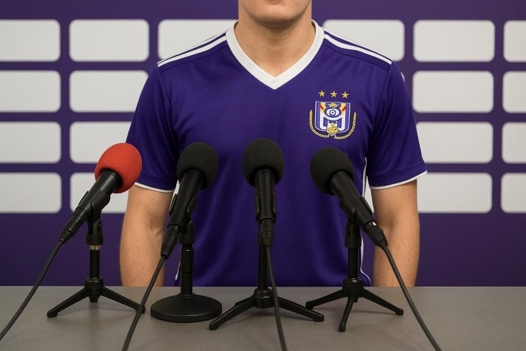 Thomasz Radzinski tijdens een moment in en rond het Lotto Park bij Anderlecht