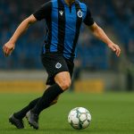 Aleksandar Stankovic in actie in het shirt van Club Brugge tijdens een wedstrijd