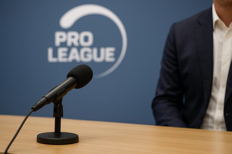 Neutrale persfoto in een Pro League-context, zonder herkenbare gezichten
