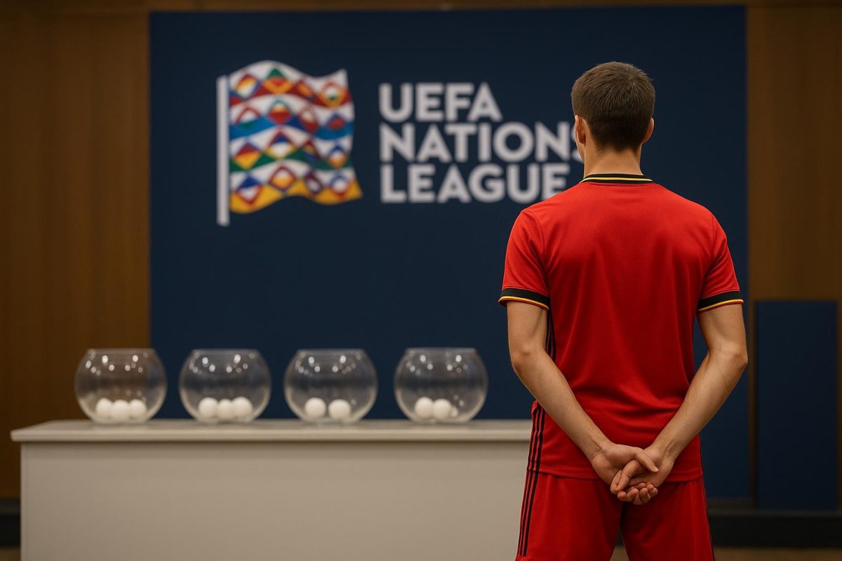 Sfeerbeeld rond de Rode Duivels in aanloop naar de Nations League-loting in Brussel