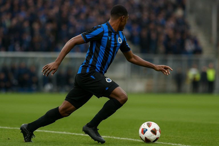 Mamadou Diakhon in actie bij Club Brugge tijdens een wedstrijdmoment