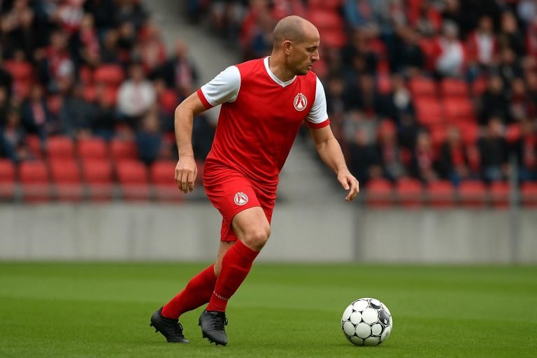 Brecht Dejaegere in het shirt van KV Kortrijk tijdens een wedstrijd in de Challenger Pro League