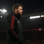 Michael Carrick als interimcoach van Manchester United tijdens een moment langs de zijlijn