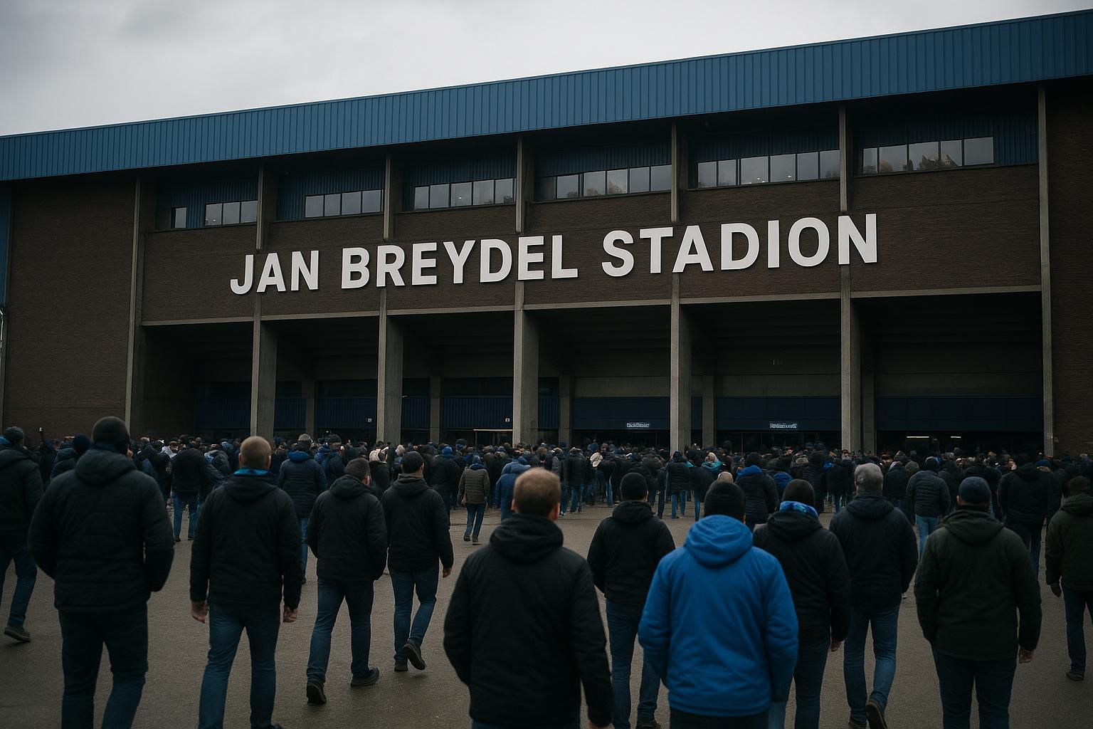 Sfeerbeeld van het Jan Breydelstadion in Brugge zonder herkenbare gezichten