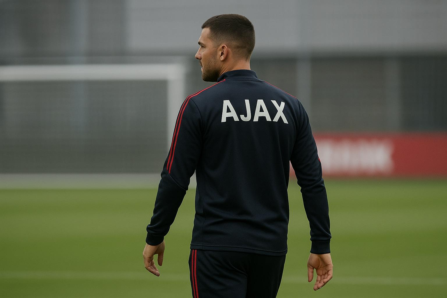 Rayane Bounida in Ajax-trainingsoutfit tijdens een trainingsmoment