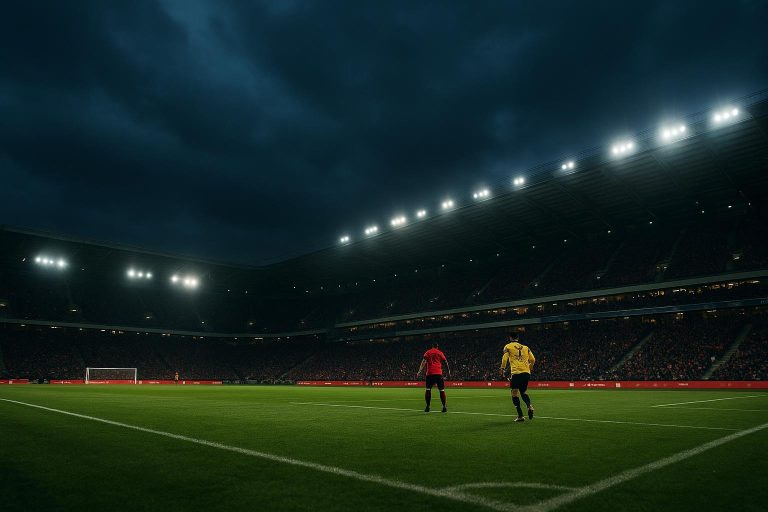Sfeerbeeld van een stadionomgeving in België in de context van mogelijke buitenlandse investering