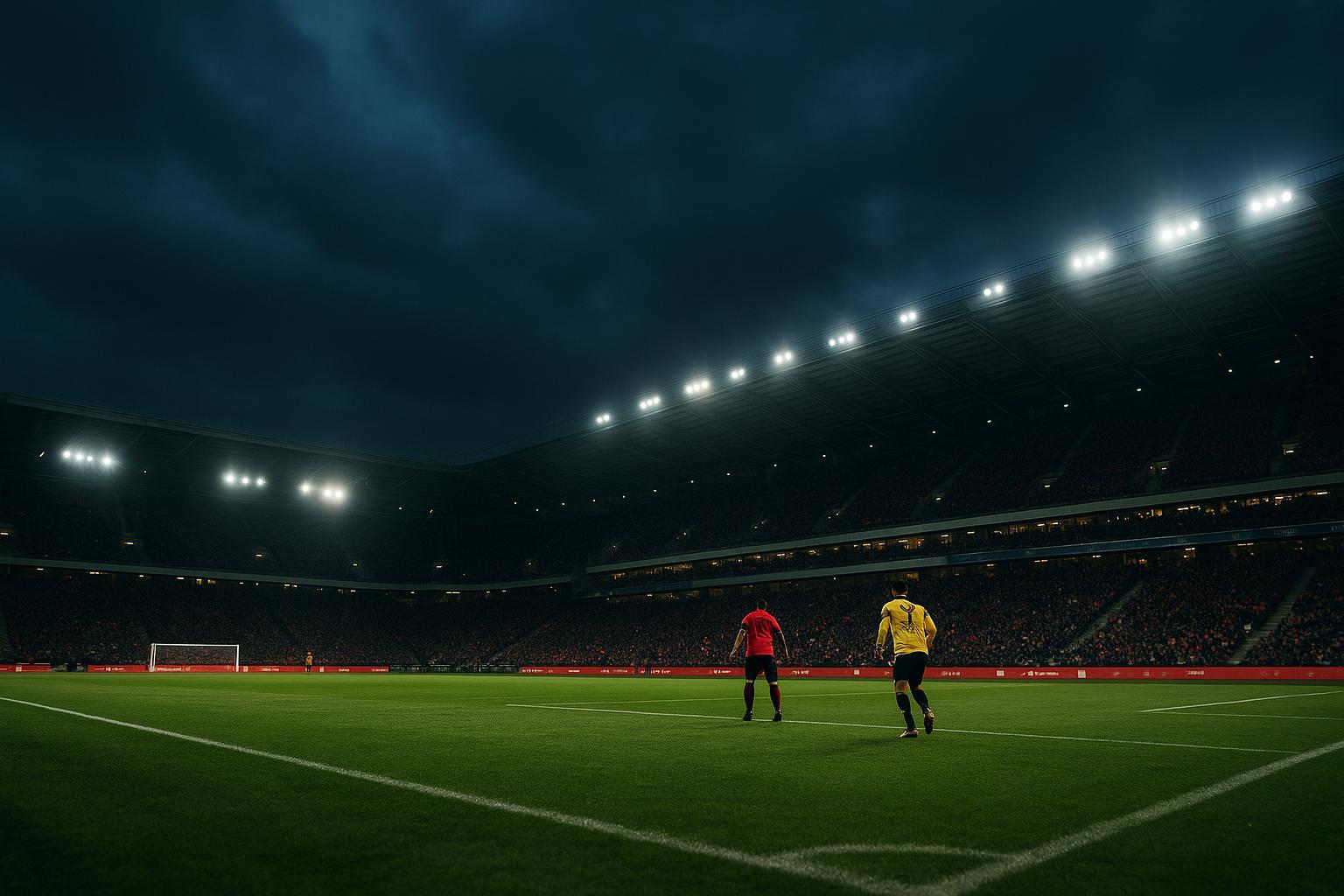 Sfeerbeeld van een stadionomgeving in België in de context van mogelijke buitenlandse investering