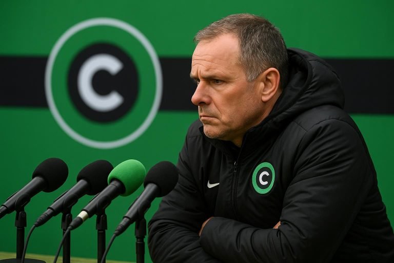 Onur Cinel langs de zijlijn bij Cercle Brugge