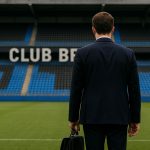 Dévy Rigaux van Club Brugge in een stadionomgeving