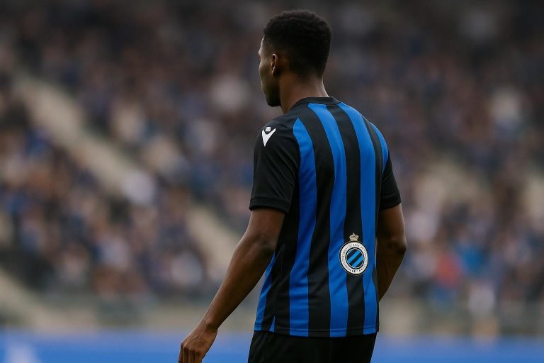 Kaye Furo in actie voor Club Brugge tijdens een wedstrijd