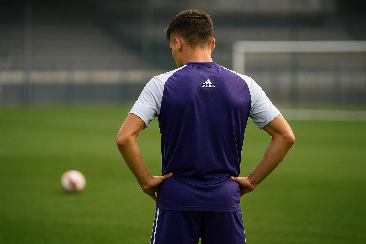 Cédric Hatenboer in Anderlecht-context tijdens een training of op het veld