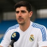 Thibaut Courtois in actie als doelman van Real Madrid