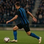Hans Vanaken van Club Brugge in actie op het veld
