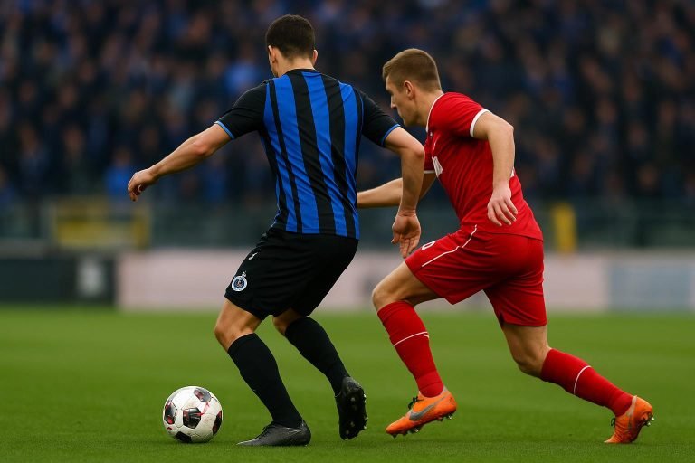 Hans Vanaken van Club Brugge tijdens een wedstrijdmoment op het veld