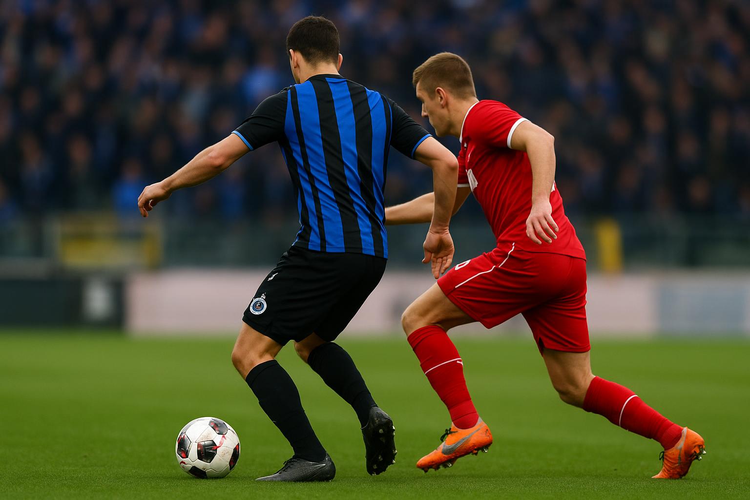 Hans Vanaken van Club Brugge tijdens een wedstrijdmoment op het veld