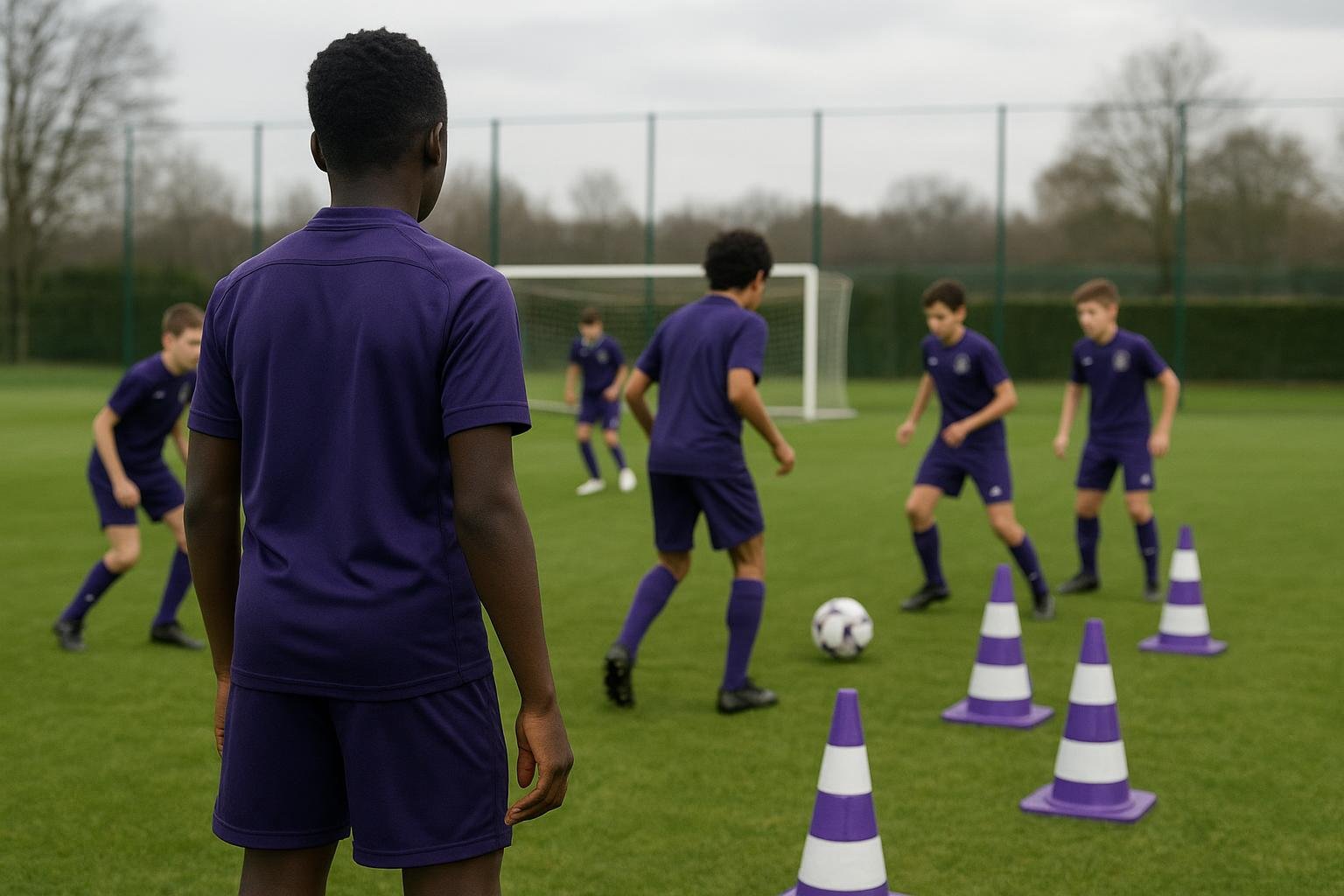 Beeld van de jeugdopleiding van RSC Anderlecht op Neerpede in een transfercontext zonder herkenbare gezichten