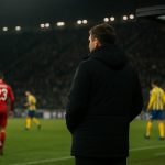 David Hubert langs de zijlijn tijdens Standard-Union SG in de Jupiler Pro League