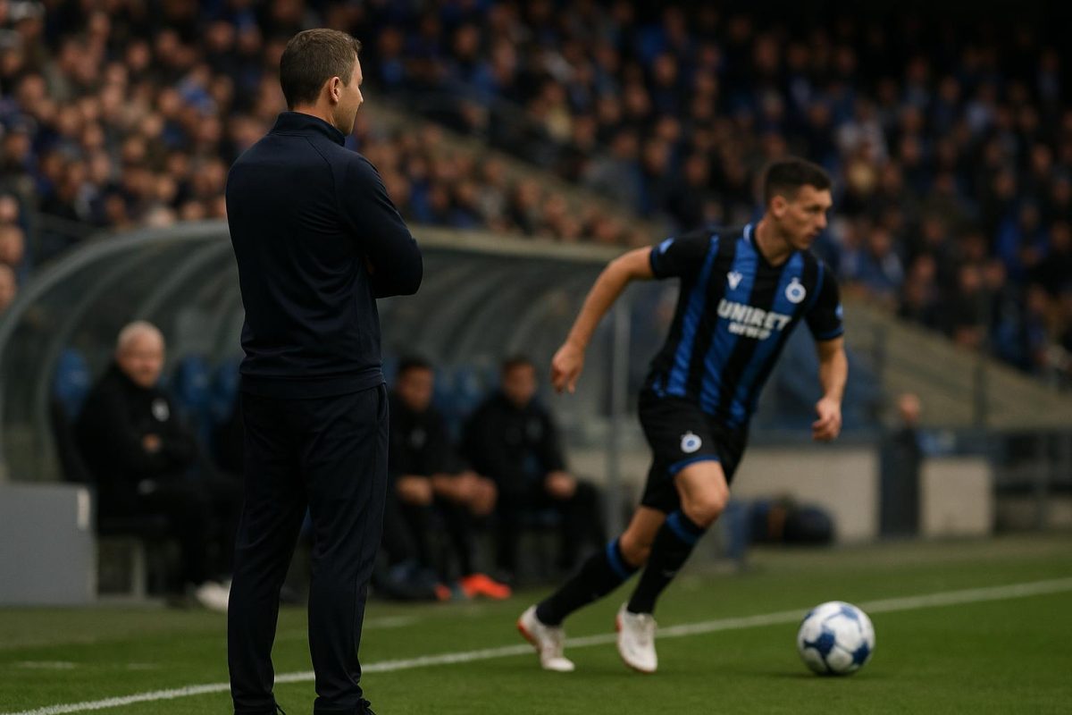 Ivan Leko langs de zijlijn tijdens Cercle Brugge tegen Club Brugge