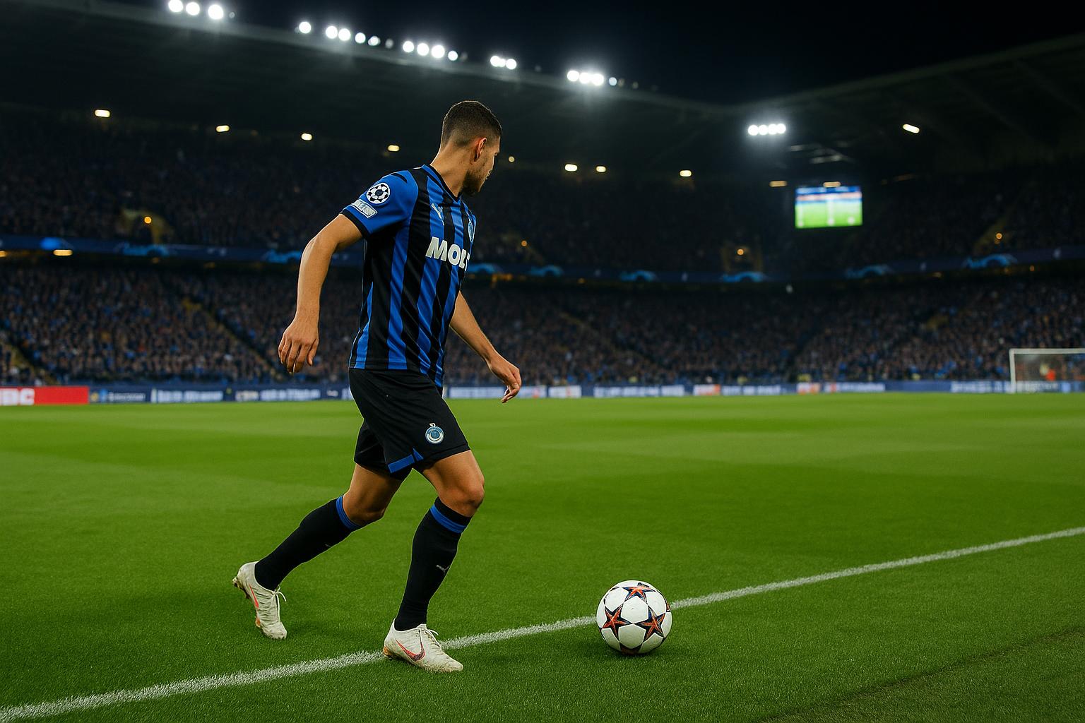 Sfeerbeeld in een stadion tijdens een Europese avond van Club Brugge