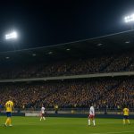Sfeerbeeld in het stadion op Stayen tijdens STVV tegen Zulte Waregem