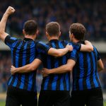 Spelers van Club Brugge vieren een doelpunt in de Brugse derby tegen Cercle