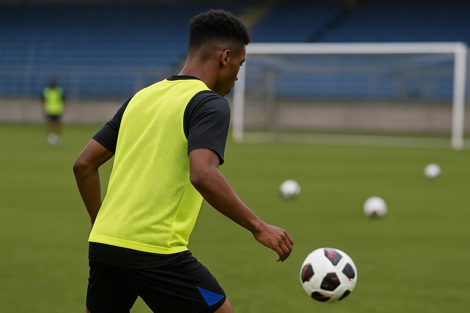 Jesse Bisiwu van Club NXT in Club Brugge-context op het trainingsveld