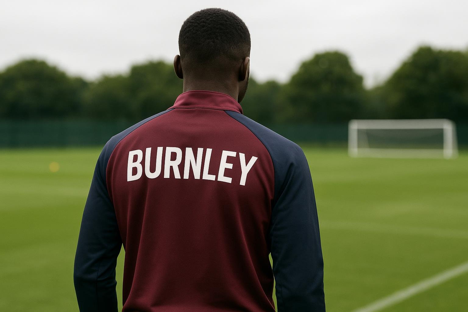 Mike Trésor in trainingscontext bij Burnley tijdens de wintermercato