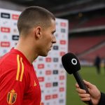 Toby Alderweireld tijdens een interviewmoment