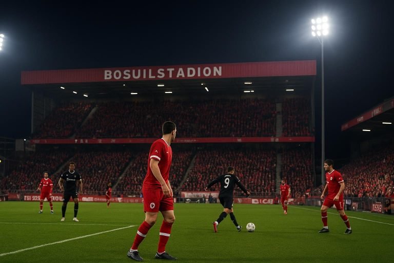 Sfeerbeeld in het Bosuilstadion van Royal Antwerp FC na een moeilijke wedstrijd