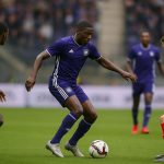 Spelers van RSC Anderlecht op het veld tijdens een wedstrijd in de Jupiler Pro League.