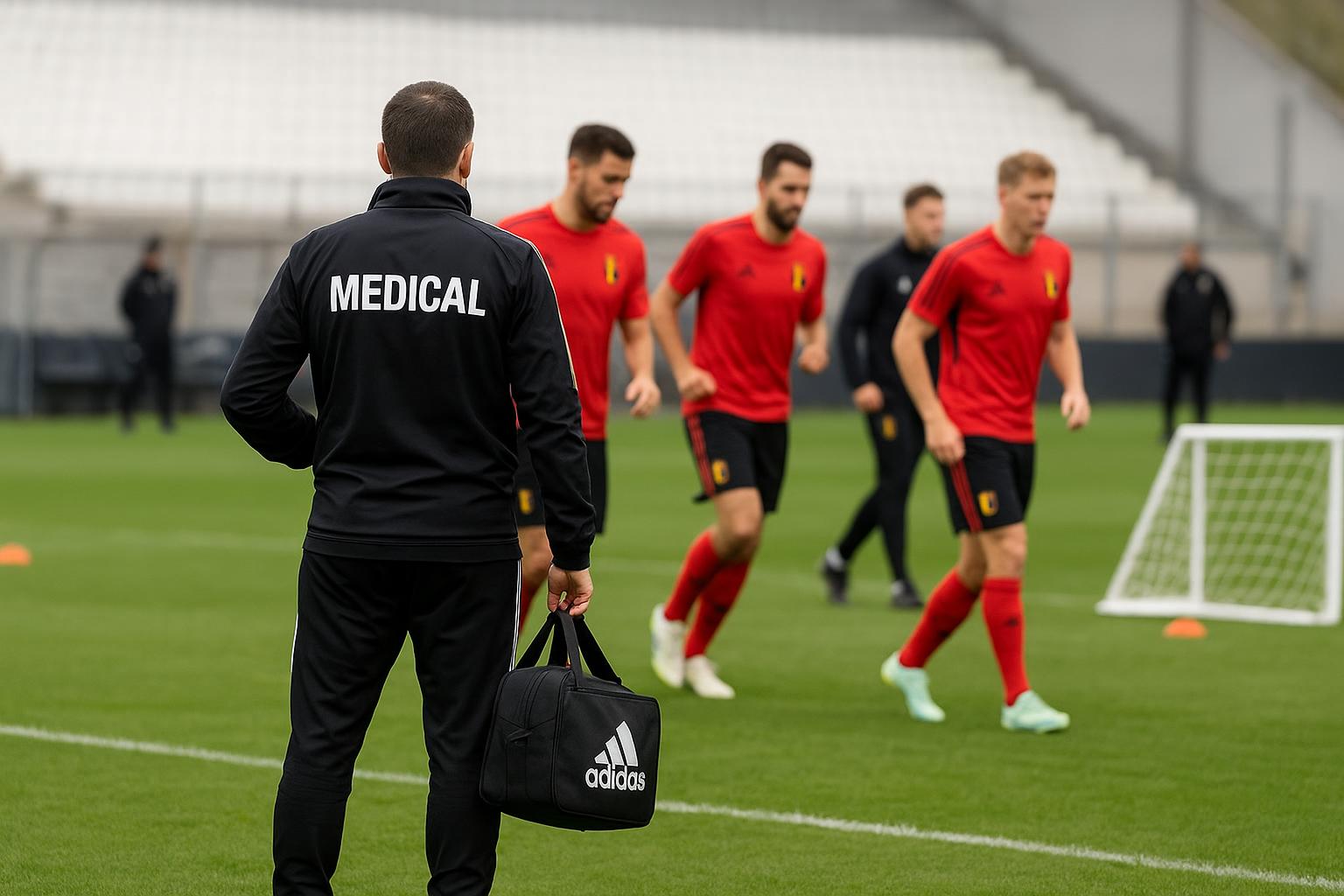 Trainingsbeeld van de Rode Duivels in aanloop naar een interlandperiode